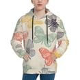 thumbnail image 1 of Haiem Butterfly Pattern Boys Hoodie, Youth Pullover Hooded Sweatshirt, Kangaroo Pocket Hoodie for Kids Girls -Small, 1 of 6