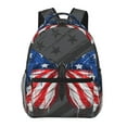 thumbnail image 1 of Haiem Butterfly With USA Flag Printed School Backpack,Casual Travel Lightweight Backpack,Durable Comfortable Multifunctional Backpack,Laptop Backpack, 1 of 1