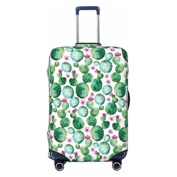 Haiem Cactus Plants Luggage Cover Printed Suitcase Covers for Luggage Elastic Washable Suitcase Protector Fits 18-32 Inch Luggage-Medium