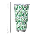thumbnail image 1 of Haiem Cactus Plants Printed 20oz Straight Skinny Car Cups With Insulated Cup Sleeve Portable Handle, Sports Travel Coffee Mug, Stainless Steel, Insulated-Straw Two-piece Set, 1 of 8