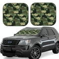 thumbnail image 1 of Haiem Camouflage Shark Windshield Sun Shade: Universal Foldable 2-Piece Car Front Window Sunshade - Blocks Uv Rays, And Reduces Heat,Essential Car Accessory Medium, 1 of 7
