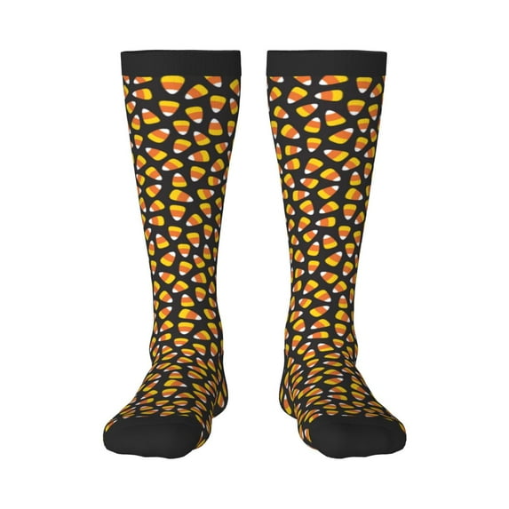 Haiem Candy Corn Socks, Funny Novelty Crazy Design Cotton Socks Sports Socks Knee High Socks For Men, Women,1Pairs - Gift For Working Friends
