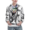 thumbnail image 1 of Haiem Capybara Riding Bicycle for Women's Fashion Hoodies & Sweatshirts with Kangaroo Pocket,Hooded Sweatshirt with Eye-catching Drawstrings-Large, 1 of 7