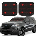 thumbnail image 1 of Haiem Cardiogram And Heart Windshield Sun Shade: Universal Foldable 2-Piece Car Front Window Sunshade - Blocks Uv Rays, And Reduces Heat,Essential Car Accessory Medium, 1 of 7