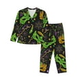thumbnail image 1 of Haiem Carnival Mardi Gras3 Pattern Women’s Long-sleeve Sleepwear,Sleepwear Set,2-piece Loungewear Set,Soft PJs Comfy Nightwear with Pockets-Large, 1 of 7