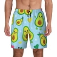 thumbnail image 1 of Haiem Cartoon Avocado Mens Swim Trunks with Compression Liner 2 in 1 Swimming Shorts Stretch Swimwear Quick Dry,Board Shorts-XX-Large, 1 of 9