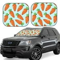 thumbnail image 1 of Haiem Cartoon Carrot Windshield Sun Shade: Universal Foldable 2-Piece Car Front Window Sunshade - Blocks Uv Rays, And Reduces Heat,Essential Car Accessory Large, 1 of 7