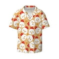 thumbnail image 1 of Haiem Cartoon Chicken Men's Casual Shirts Short Sleeve Button Down Shirts Fashion Textured Summer Beach Shirt-X-Large, 1 of 7