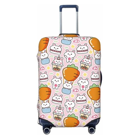 Haiem Cartoon Cute Rabbit Luggage Cover Printed Suitcase Covers for Luggage Elastic Washable Suitcase Protector Fits 18-32 Inch Luggage(without luggage)-Medium