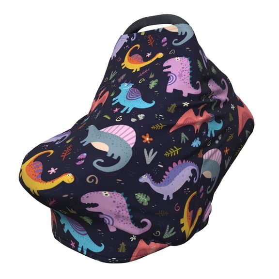 Haiem Cartoon Dinosaur Baby Nursing Cover & Nursing Poncho - Multi Use Cover for Baby Car Seat Canopy, Stroller Cover, 360°Full Privacy Breastfeeding Coverage