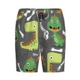 thumbnail image 1 of Haiem Cartoon Dinosaurs Men's Pajama Short with Soft Woven Cotton Elastic Waistband Sleep Short-Large, 1 of 9