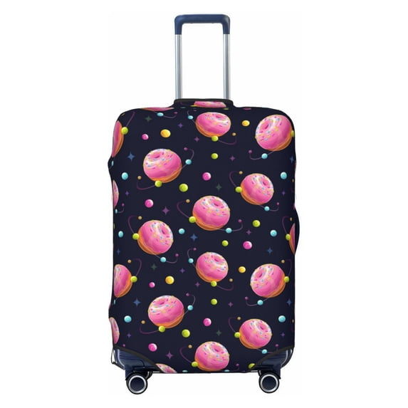 Haiem Cartoon Donut Planets Luggage Cover Printed Suitcase Covers for Luggage Elastic Washable Suitcase Protector Fits 18-32 Inch Luggage-Medium