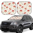 thumbnail image 1 of Haiem Cartoon Flat Mushrooms Windshield Sun Shade: Universal Foldable 2-Piece Car Front Window Sunshade - Blocks Uv Rays, And Reduces Heat,Essential Car Accessory Large, 1 of 7