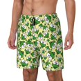 thumbnail image 1 of Haiem Cartoon Frogs Mens Swim Trunks with Compression Liner 2 in 1 Swimming Shorts Stretch Swimwear Quick Dry,Board Shorts-3X-Large, 1 of 9