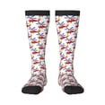 thumbnail image 1 of Haiem Cartoon Helicopter Socks, Funny Novelty Crazy Design Cotton Socks Sports Socks Knee High Socks For Men, Women,1Pairs - Gift For Working Friends, 1 of 9