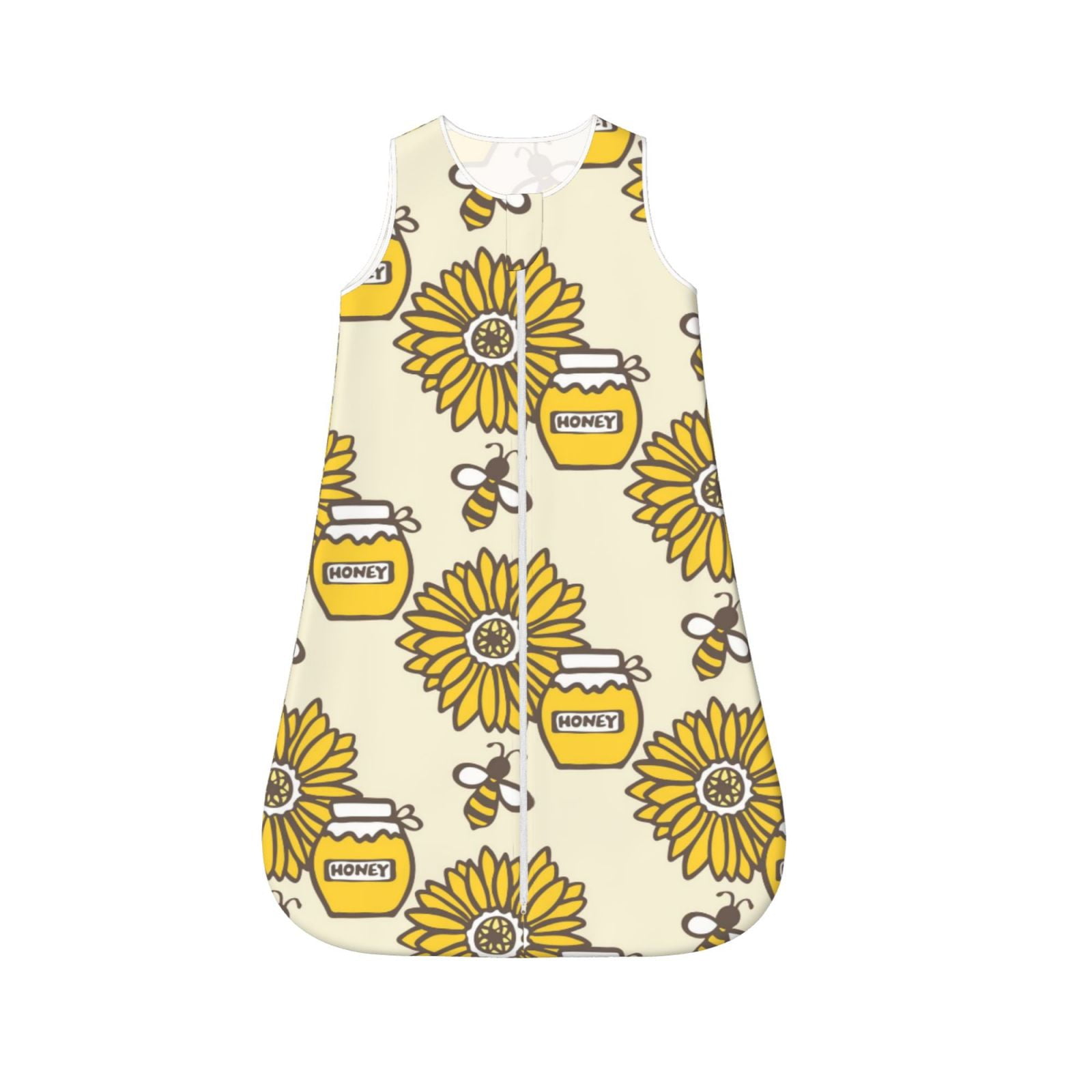 Haiem Cartoon Honey Pot Bee Sunflower Printed Baby Sleep Sack 06