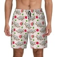 thumbnail image 1 of Haiem Cartoon Koala Bear Mens Swim Trunks with Compression Liner 2 in 1 Swimming Shorts Stretch Swimwear Quick Dry,Board Shorts-Small, 1 of 9