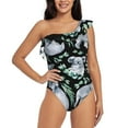 thumbnail image 1 of Haiem Cartoon Koala Bear Women's One Piece Swimsuits Tummy Control One Shoulder Bathing Suits Ruffle Swimwear-X-Large, 1 of 8