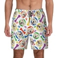 thumbnail image 1 of Haiem Cartoon Labrador Retriever Mens Swim Trunks with Compression Liner 2 in 1 Swimming Shorts Stretch Swimwear Quick Dry,Board Shorts-Large, 1 of 9