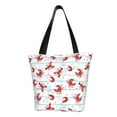 thumbnail image 1 of Haiem Cartoon Lobsters Pattern Shoulder Bag - Durable and Spacious Tote Bag,Versatile Shopping Bag, 1 of 7