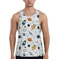 thumbnail image 1 of Haiem Cartoon Planets Men Workout Tank Top Gym Bodybuilding Sleeveless Muscle T Shirts Athletic Tank Breathable Workout Shirt-4X-Large, 1 of 9