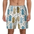 thumbnail image 1 of Haiem Cartoon Poodle Dog Mens Swim Trunks with Compression Liner 2 in 1 Swimming Shorts Stretch Swimwear Quick Dry,Board Shorts-Medium, 1 of 9