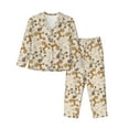 thumbnail image 1 of Haiem Cartoon Poodle Dog Pattern Women’s Long-sleeve Sleepwear,Sleepwear Set,2-piece Loungewear Set,Soft PJs Comfy Nightwear with Pockets-Medium, 1 of 7