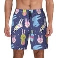 thumbnail image 1 of Haiem Cartoon Rabbit Mens Swim Trunks with Compression Liner 2 in 1 Swimming Shorts Stretch Swimwear Quick Dry,Board Shorts-3X-Large, 1 of 9