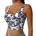thumbnail image 1 of Haiem Cartoon Raccoon Pattern Womens Sports Bra - U Neck Padded Low Impact Yoga Bra Workout Crop Top Gym Moisture-Wicking Workout Vest -X-Large, 1 of 1