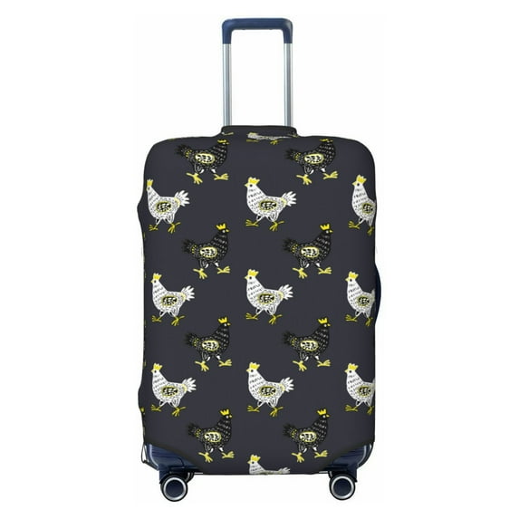 Haiem Cartoon Rooster Luggage Cover Printed Suitcase Covers for Luggage Elastic Washable Suitcase Protector Fits 18-32 Inch Luggage-Large