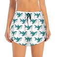 thumbnail image 1 of Haiem Cartoon Shark Women's 2 in 1 Running Shorts - Lightweight Athletic Workout Gym Yoga Breathable Sports Shorts Liner with Phone Pockets-XX-Large, 1 of 9