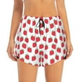 thumbnail image 1 of Haiem Cartoon Strawberry Women's 2 in 1 Running Shorts - Lightweight Athletic Workout Gym Yoga Breathable Sports Shorts Liner with Phone Pockets-Small, 1 of 9
