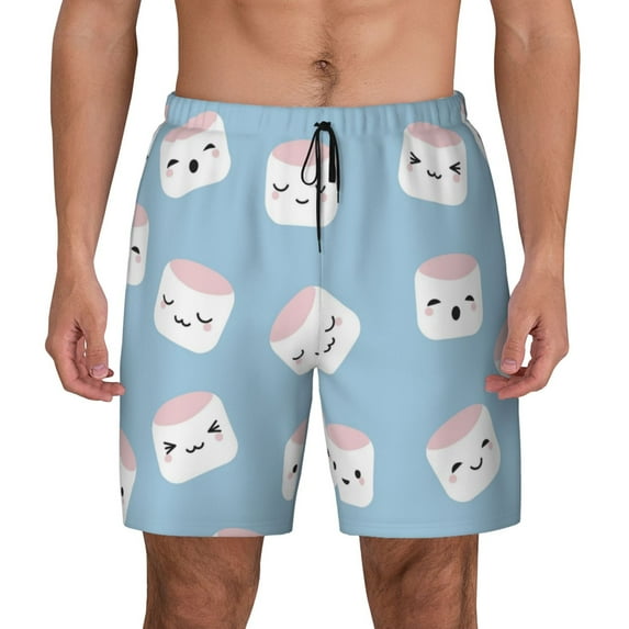 Haiem Cartoon Sushi Men'S Quick-Dry Swim Trunks: Comfortable Beach Shorts With Mesh Lining And Pockets - Ideal For Swimming And Sunbathing Small
