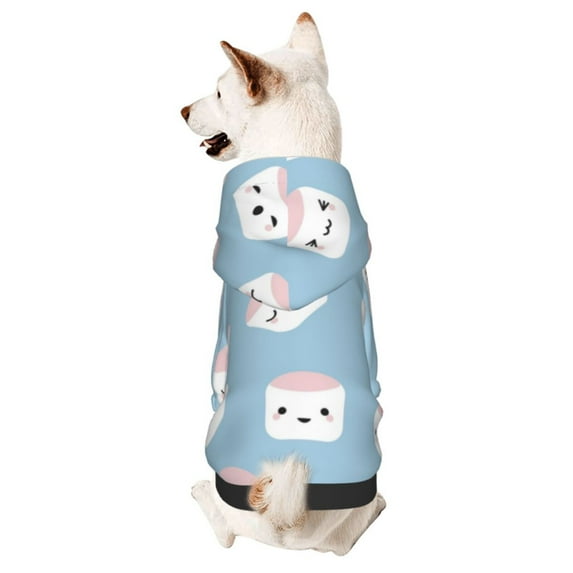 Haiem Cartoon Sushi for Winter Dog Hoodie Sweatshirts with Pockets Warm Dog Clothes for Small Dogs Chihuahua-X-Large
