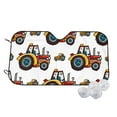 thumbnail image 1 of Haiem Cartoon Tractor Car Windshield Sun Shade - Blocks UV Rays Sun Visor Protector, Sunshade to Keep Your Vehicle Cool, Universal Fit SUV Van Sedan-Small, 1 of 7