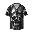 thumbnail image 1 of Haiem Chained Skull Artwork Men's Casual Shirts Short Sleeve Button Down Shirts Fashion Textured Summer Beach Shirt-X-Large, 1 of 7