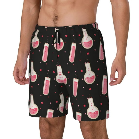 Haiem Chemistry Tools 1 Mens Swim Trunks with Compression Liner 2 in 1 Swimming Shorts Stretch Swimwear Quick Dry,Board Shorts-3X-Large