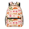 thumbnail image 1 of Haiem Cherries And Bows Printed School Backpack,Casual Travel Lightweight Backpack,Durable Comfortable Multifunctional Backpack,Laptop Backpack, 1 of 6