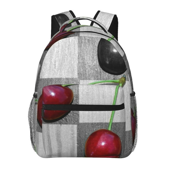 Haiem Cherries laid Printed School Backpack,Casual Travel Lightweight Backpack,Durable Comfortable Multifunctional Backpack,Laptop Backpack