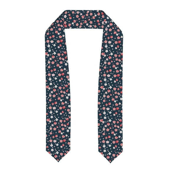 Haiem Cherry Blossoms Pattern Graduation Stole 2024 | Premium Satin Sash for Graduation Ceremony