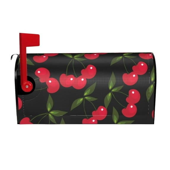Haiem Cherry Mailbox Covers Magnetic ,Mailbox Wraps Post Letter Box Cover for Holiday Garden Yard Decor-25.5x21 in