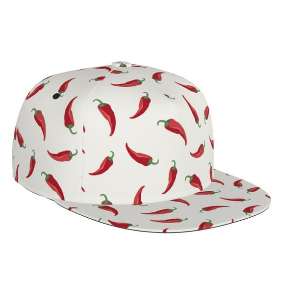 Haiem Chili Classic Snapback Cap Flat Bill Hat Baseball Cap Adjustable Size Cotton Dad Hat
