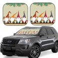 thumbnail image 1 of Haiem Christmas Card With Gnomes Windshield Sun Shade: Universal Foldable 2-Piece Car Front Window Sunshade - Blocks Uv Rays, And Reduces Heat,Essential Car Accessory Medium, 1 of 7