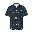 thumbnail image 1 of Haiem Christmas Dachshund Printed Hawaiian Shirt for Men - Men’s Casual Beach Summer Shirts - Stretch Fabric with Modern Fit-Medium, 1 of 9