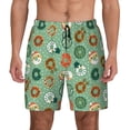 thumbnail image 1 of Haiem Christmas Donuts Mens Swim Trunks with Compression Liner 2 in 1 Swimming Shorts Stretch Swimwear Quick Dry,Board Shorts-X-Large, 1 of 9