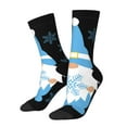 thumbnail image 1 of Haiem Christmas Gnome Snowflake Pattern Crew Socks – Soft & Durable Moisture-wicking Socks, Stay-Up Fit for Business, Work, and Casual Wear Size 5-11, 1 of 6