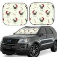 thumbnail image 1 of Haiem Christmas Pug Dog Windshield Sun Shade: Universal Foldable 2-Piece Car Front Window Sunshade - Blocks Uv Rays, And Reduces Heat,Essential Car Accessory Small, 1 of 7
