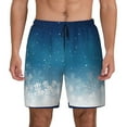 thumbnail image 1 of Haiem Christmas Snowflakes Men'S Quick-Dry Swim Trunks: Comfortable Beach Shorts With Mesh Lining And Pockets - Ideal For Swimming And Sunbathing Small, 1 of 9