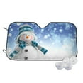 thumbnail image 1 of Haiem Christmas Snowman In The Snow Car Windshield Sun Shade - Blocks UV Rays Sun Visor Protector, Sunshade to Keep Your Vehicle Cool, Universal Fit SUV Van Sedan-Small, 1 of 7