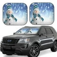 thumbnail image 1 of Haiem Christmas Snowman In The Snow Windshield Sun Shade: Universal Foldable 2-Piece Car Front Window Sunshade - Blocks Uv Rays, And Reduces Heat,Essential Car Accessory Small, 1 of 7